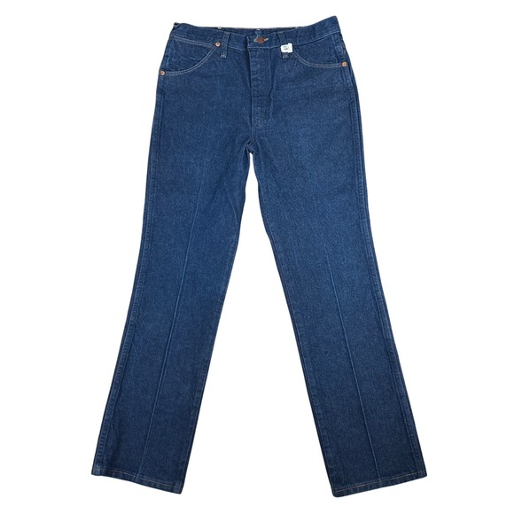 Wrangler Mens Dark Wash Denim Jeans Straight Leg Classic Fit Cowboy - Picture 3 of 3